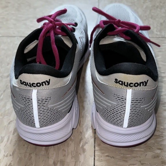 Saucony Ride14 Woman’s Lifestyle Running Shoes in Fog/Cherry size 11.5 S10650-55 - Picture 8 of 16
